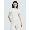 thumbnail image 2 of Scoop Women’s The York Baby Tee with Short Sleeves, Sizes XS-XXL, 2 of 5