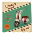 thumbnail image 3 of Ambesonne Vintage Shower Curtain, Retro Motorbike Words, 69"Wx75"L, Multicolor, 3 of 5
