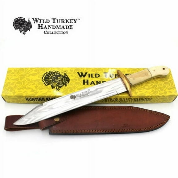 Wild Turkey Handmade Collection 17.25" Fixed Blade Hunting Knife