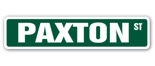 Indoor/Outdoor PAXTON Street Sign Childrens Name Room Decal 