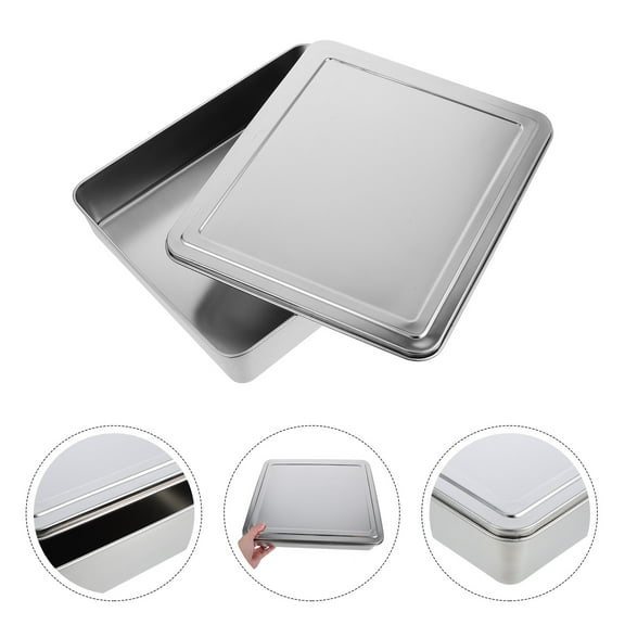Topbathy Rectangular Lasagna Pan With Lid Stainless Steel Nonstick For Small Parties 1Pcs