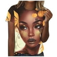 thumbnail image 1 of TSADFHJI T-Shirts Graphiques pour Femmes Mode Décontractée Ample Imprimé Col Rond Manches Courtes T-Shirt Haut L Argent, 1 of 5