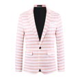 thumbnail image 5 of INSPIRE CHIC Striped Sport Coats for Men's Formal Notch Lapel Single Breasted Prom Blazers S Pink, 5 of 6