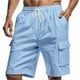 thumbnail image 1 of WILLBEST Pantalones Cortos para Hombre, de Lino, Holgados, Informales, para Deportes Al Aire Libre y con Bolsillo, 1 of 8