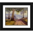 thumbnail image 1 of Gercken, Graham 14x12 Black Ornate Wood Framed with Double Matting Museum Art Print Titled - Road Throught The Valley, 1 of 4