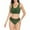 Olive Green, variant on Elainilye Fashion Swimsuit for Women Bikini Set Sexy Mesh Hollow Solid Color Bikini Two-Piece Swimsuit Set,Green