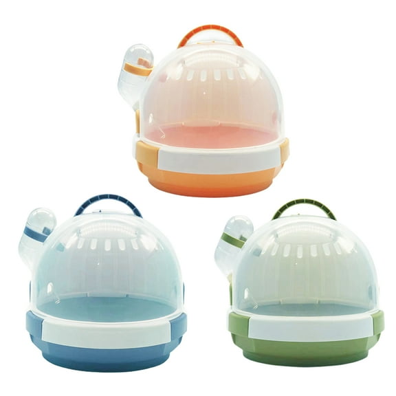 Happy Date Portable Hamster Cage Dwarf Hamster Carry Travel Cage Pet Outgoing Cage for Gerbil Hedgehog Mice Squirrel