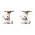 thumbnail image 1 of Figura Geométrica Del Sostenedor La Llave Resina Escultura Almacenamiento Oso para El () Blanco, 1 of 4