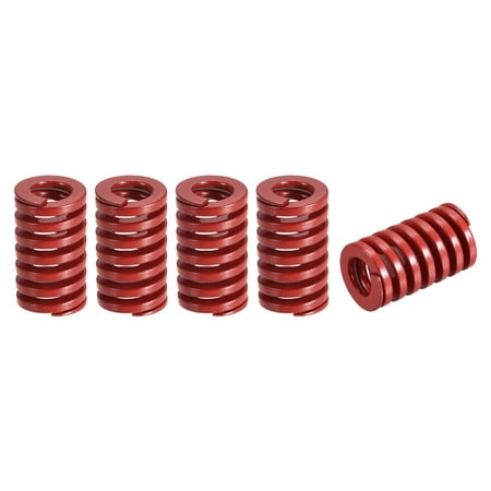 

Die Spring 5 Pack 18mm OD 30mm Long Spiral Stamping Medium Load Die Springs Red