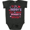 thumbnail image 3 of Inktastic Valentine's Day I'm My Daddy's Girl and My Mommy's World Girls Baby Bodysuit, 3 of 5