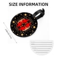 thumbnail image 5 of Seven Starred Ladybird 2Pcs PU Leather Round Luggage Tags with Privacy Cover and Name ID Tag for Suitcase, Handbags, Backpacks, School Bags, 5 of 6