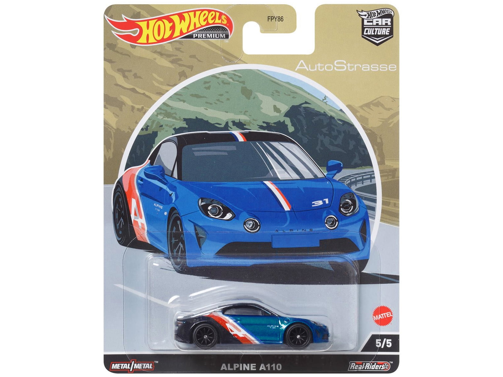 Auto Strasse 5 piece Set "Car Culture" Series Diecast Model Cars by Hot Wheels
