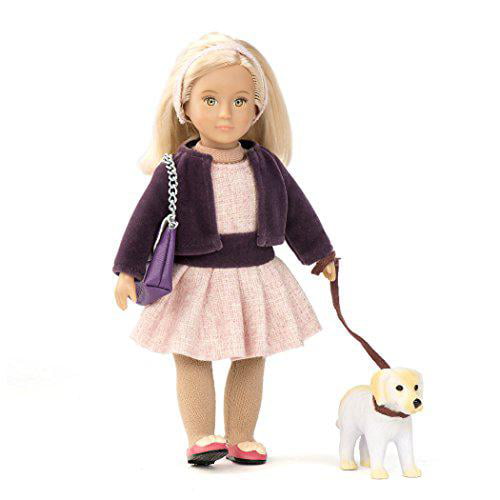 Lori Doll 6" Girl Strawberry Blonde Brown hair Hazel eyes Leighton's Travel Set 