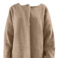 thumbnail image 5 of Pompotops Ladies Casual Fashion Loose Plus Long Long Sleeve Pocket Button Plush Jacket, 5 of 5