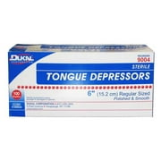 Tongue Depressors, Sterile, Adult, Wood, 6"x0.6875", 100/BX