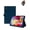 Blue, variant on PU Leather Folio Case for Teclast T65 13.4" Tablet, Multi-Angle Folding Stand Protective Cover,Black