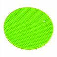 thumbnail image 1 of Tapis Résistant à la Chaleur Antidérapant en Caoutchouc, Dessous de Verre Rond Coloré, Napperon, Support de Pot, Tapis en Silicone pour Table, 1 of 1