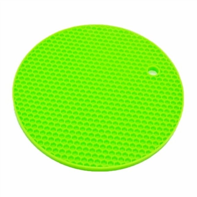 Tapis Résistant à la Chaleur Antidérapant en Caoutchouc, Dessous de Verre Rond Coloré, Napperon, Support de Pot, Tapis en Silicone pour Table