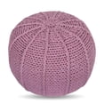 thumbnail image 3 of Posh Living Inaya Cotton Yarn Pouf Blush, 3 of 10