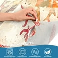 thumbnail image 3 of Yayeee Kitchen Curtains Tier Pair Light Filtering 27"x36" Rod Pocket Short Cafe Window Panel, Orange Starfish, 3 of 7