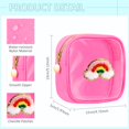 thumbnail image 2 of Bolsa de maquillaje Silkfly Preppy Patch en miniatura con letra de chenilla transparente, 2 of 7