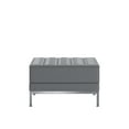 thumbnail image 6 of Emma + Oliver Gray LeatherSoft Quilted Tufted Modular Ottoman with Stainless Steel Legs, 6 of 7