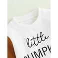 thumbnail image 5 of Jxzom Newborn Baby Boy Girl Halloween Outfit Pumpkin Sweatshirt Bubble Romper Oversized Sweater Bodysuit 0 3 6 12 18 Months Fall Winter Clothes, 5 of 8
