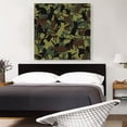 thumbnail image 2 of ARTCANVAS Army Green Brown Black Camo Camouflage Cat Kitten Pattern Canvas Art Print - Size: 36" x 36" (0.75" Deep), 2 of 9