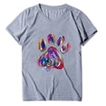 thumbnail image 4 of LINGLANG Womens Summer Tops Loose Fit Casual Short Sleeves Printing Crew Neck Loose Tshirt Blouse Tops Oversized Tshirts, 4 of 4