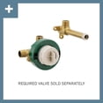 thumbnail image 4 of Moen WTS921NL Flara Polished Nickel Single Handle Wall Mount Tub Filler High Flow Tub Faucet with 10" Spout Reach, 4 of 4