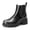 BLACK/SILVER, variant on Women’s Classic Elastic Chelsea Ankle Boots Platform Low Chunky Heel Lug Sole Heeled Booties