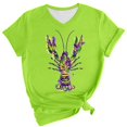 thumbnail image 2 of BOOMILK Mardi Gras Shirts for Women Carnival Crawfish Lobster Print V Neck T-shirt Plus Size Summer Top Graphic Tees, 2 of 8
