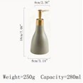 thumbnail image 1 of Botella dispensadora de loción de cerámica: bomba de jabón líquido minimalista for lavado de manos, gel de ducha, champú, ideal for hoteles, clubes y casas de huéspedes, 1 of 2