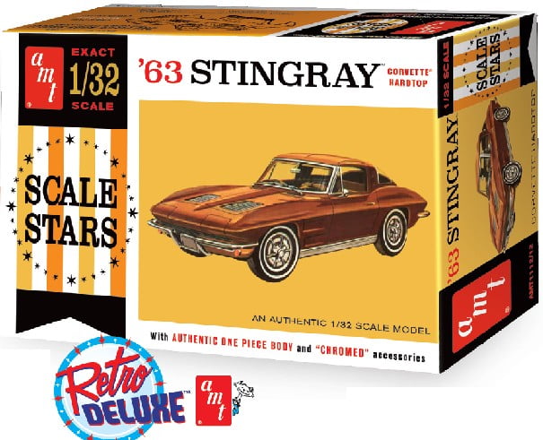AMT 1112 1/32 1963 Chevy Corvette Plastic Model Kit