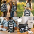 thumbnail image 3 of Pzuqiu Floral Cute Panda 4-Piece Girls Backpack Set - 17 Inch Large Capacity Schoolbag with Insulated Lunch Box Pencil Case Water Bottle Holder Bookbag for Girls 10-12 Elementary Middle School, 3 of 7
