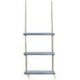 thumbnail image 6 of Sorbus 3 Hanging Floating Shelves Length 16.5-inch Rustic Wood Rope Floating Shelf Set - Grey, 6 of 7