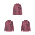 thumbnail image 4 of Transemion Femmes Âgées Tricot Pull Exécution Exquise Cadeaux Réfléchis Chaud M Rose 3Set, 4 of 6