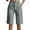 *Gray, variant on VBVC Women's High Waisted Pleated Bermuda Shorts,Button Front Straight Leg Dressy Shorts For Women,Ladies Business Work Office Shorts with Pockets,Khaki,S-3XL