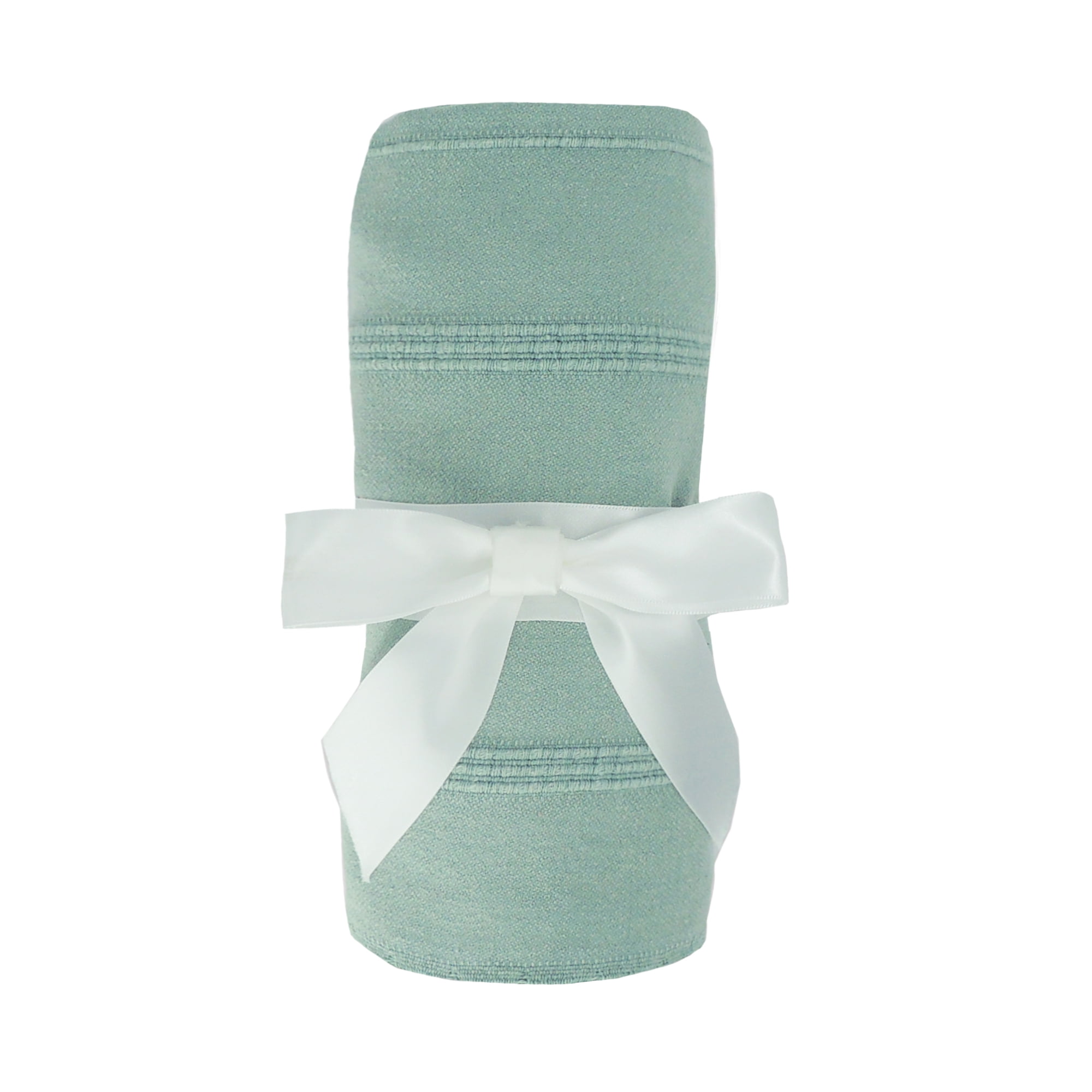 Ox Bay Sarra Aqua Green Striped Fringed Ultra-Soft Turkish Cotton Reversible Throw Blanket, 50" x 60"