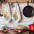 thumbnail image 6 of Cats Flowers Kitchen Towels Set of 3, Spring Floral Elegant Pastoral Absorbent Dish Towels for Kitchen, Microfiber Hand Towel, Quick Drying Tea Towel for Cleaning Decorative Dishcloths, 6 of 7