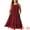 Wine Red, variant on Women's Plus Size Sleeveless Nightgown with Pockets 2X Wine Red