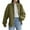 Green, variant on Womens Knit Sweater Full-zip Jacket Double Zippers High Neck Loose Long Sleeve Fall Outerwear Sweaters Coat (Free Size, Brown)