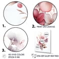 thumbnail image 3 of Designart "Minimalist Art Of Nature'S Pink Bouquet" Seasonal Flowers Wall Decor, 3 of 7