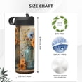 thumbnail image 4 of Picia Charming Daisy Bouquet Art Pattern 18oz Sports Insulated Kettle With Straw Insulated Water Bottle For Running Hiking Cycling Climbing Men'S Woman Insulated Water Bottle, 4 of 8