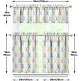 thumbnail image 6 of Easter Kitchen Curtains Valances 3 Piece Set,Spring Pink Bunny Rabbit Rod Pocket Short Kitchen Tier Curtain Over Sink Window,Cute Farmhouse Cafe Curtains for Holiday Decor 36 Inch, 6 of 6