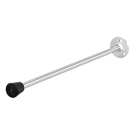 Uxcell Door Stopper Stop Bumper Wall Protector with Rubber Tip 300mm Long Stainless Steel Brushed Silver Tone