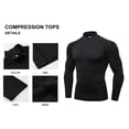 thumbnail image 4 of YUSHOW Mens 2 Pack Mock Turtleneck Compression Shirt Long Sleeve Dry Fit UV Protection Cool Shirts Athletic Running Shirt, 4 of 6