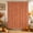 Terracotta, variant on Terracotta Orange Solid Color Shower Curtain, Waterproof Shower Curtains for Bathroom, Minimalist Vintage Linen Texture Washable Fabric Bathtub Curtain Set Bath Decor with 12 Hooks 72"x78"