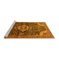 thumbnail image 2 of Ahgly Company Machine Washable Indoor Rectangle Persian Yellow Traditional Area Rugs, 7' x 10', 2 of 4