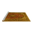 thumbnail image 2 of Ahgly Company Machine Washable Indoor Rectangle Medallion Yellow Traditional Area Rugs, 6' x 9', 2 of 4
